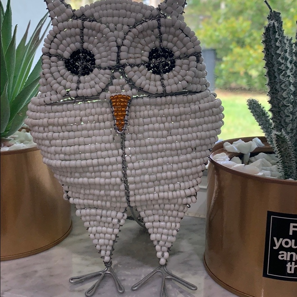 Beautiful handmade beaded owls